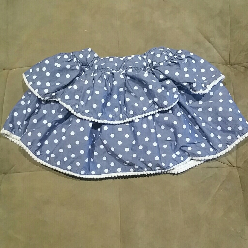 5t Blue Polka-dot Ruffled Skort